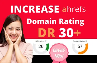 We will increase ahrefs domain rating DR 30+ plus